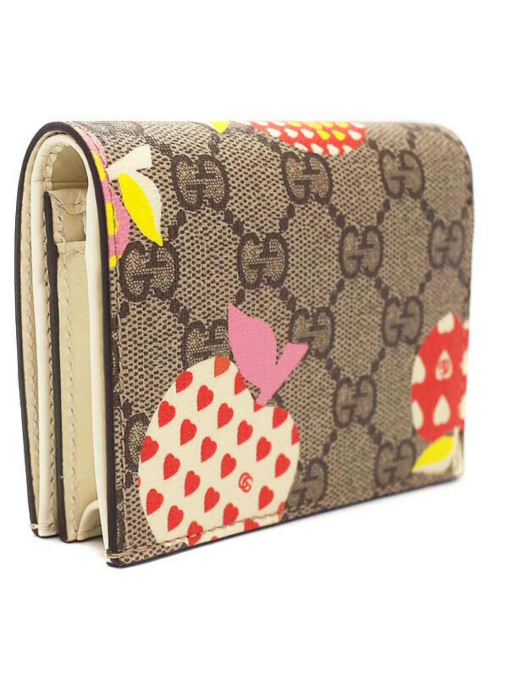 Gucci fold Short Pommes Wallet Les Card Bi Black